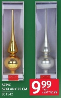 Szpic szklany 25 cm promocja w Selgros