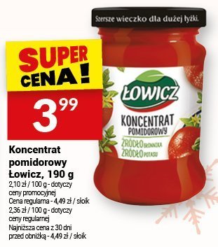Koncentrat pomidorowy Łowicz, 190 g promocja w Twój Market