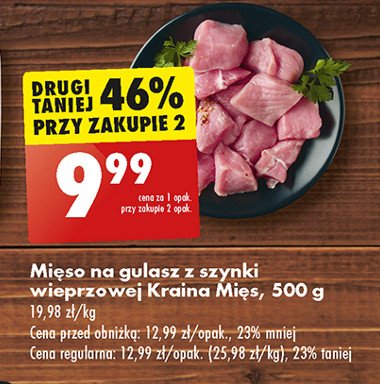 Gulasz z szynki wieprzowej Kraina mięs promocja