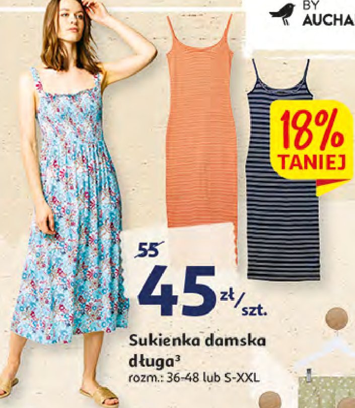 Sukienka damska długa 36-48 Auchan inextenso promocja