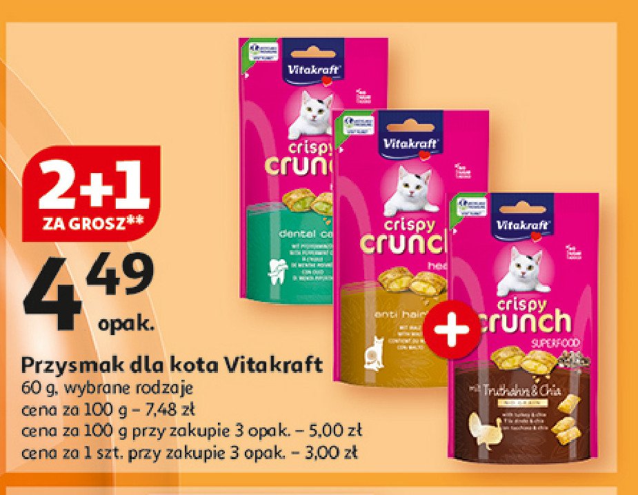 Przysmak dla kota indyk chia Vitakraft crispy crunch promocja