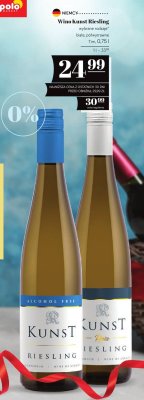 Wino Kunst Riesling białe, półwytrawne promocja w POLOmarket