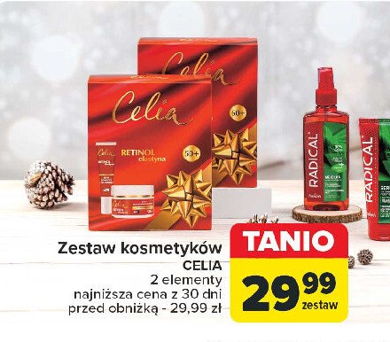 Zestaw w pudełku retinol & elastyna 60 + krem do twarzy + krem pod oczy Celia zestaw promocja w Carrefour