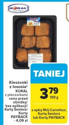 Kieszonki z łososiem KORAL z pieczarkami promocja w Carrefour Market