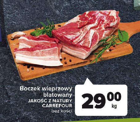 Boczek wieprzowy blatowany Jako艣膰 z natury carrefour promocja