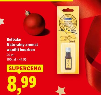 Aromat naturalny wanilii bourbon Belbake promocja w Lidl