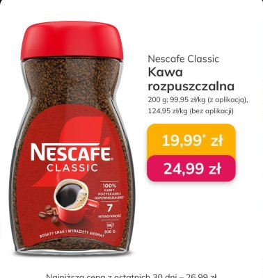 Kawa rozpuszczalna Nescafe Classic promocja w Stokrotka