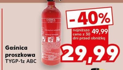 Gaśnica proszkowa TYGP-1z ABC promocja w Kaufland