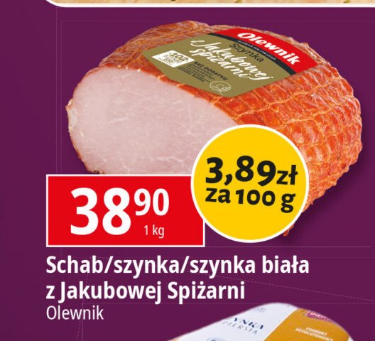 Szynka z jakubowej spiżarni biała Olewnik promocja