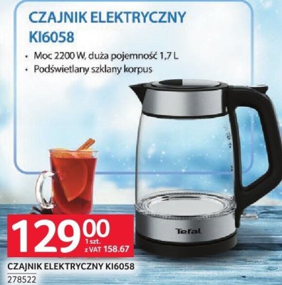 Czajnik elektryczny Tefal KI6058 promocja w Selgros