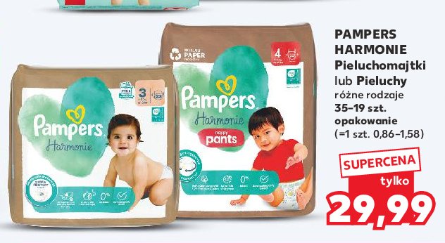 Pieluchy 3 PAMPERS HARMONIE promocja
