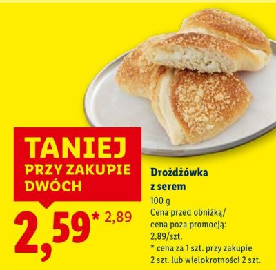Drożdżówka z serem promocja w Lidl