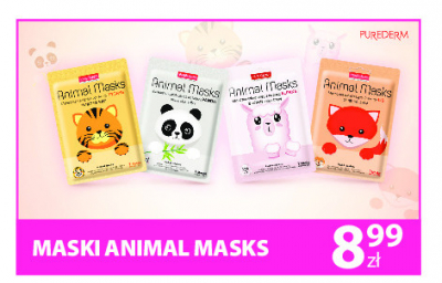 Animal masks - lis - maska rozjaśniająca Purederm promocja