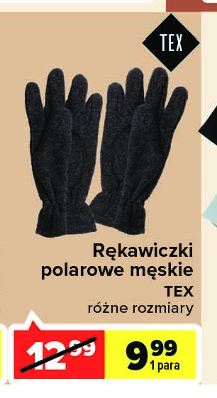 Rękawiczki męskie polarowe Tex promocja
