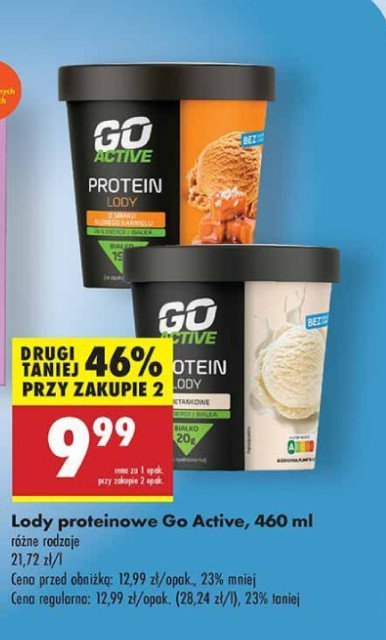 Lody proteinowe słony karmel Go active promocja