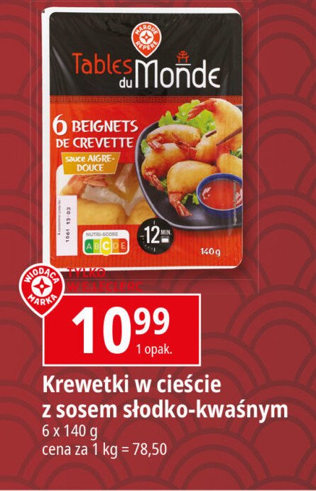 Krewetki w cieście z sosem słodko-kwaśnym WIODĄCA MARKA TABLES DU MONDE Wiodąca marka promocja