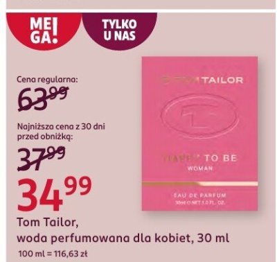 Woda perfumowana dla kobiet Tom Tailor promocja w Rossmann