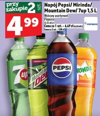 Napój Pepsi/Mirinda/Mountain Dew 7up 1,5 L promocja w TOPAZ