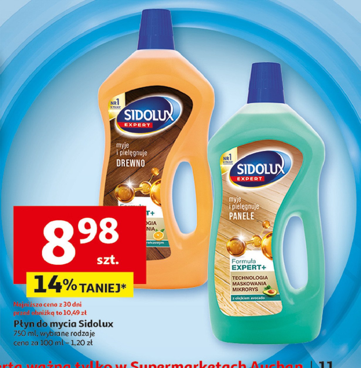 Płyn do mycia drewna Sidolux expert promocja w Auchan