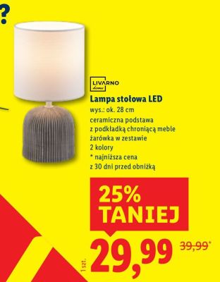 Lampa stołowa LED  promocja w Lidl
