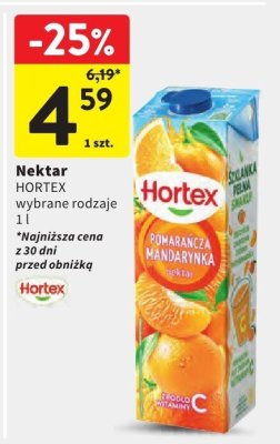 Nektar HORTEX Pomarańcza Mandarynka promocja w Intermarche