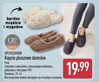 Kapcie pluszowe damskie  promocja w Aldi