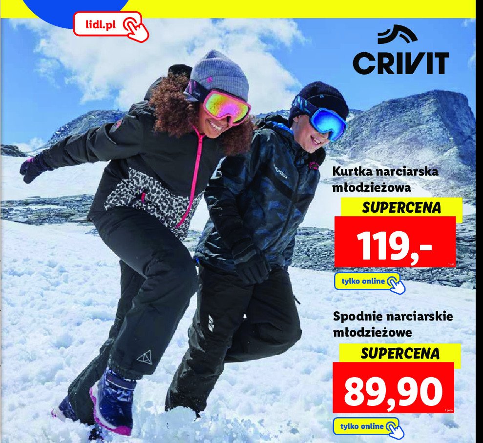 Kurtka narciarska młodzieżowa Crivit promocja