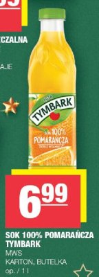 Sok 100% pomarańcza Tymbark promocja w SPAR