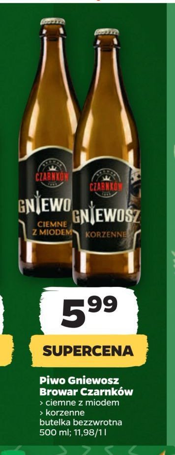 Piwo GNIEWOSZ NA MIODZIE AKACJOWYM promocja w Netto