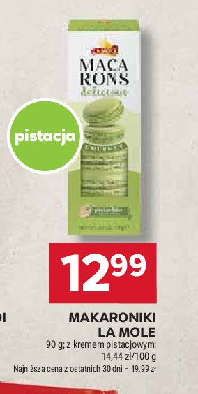 Makaroniki pistacjowe La mole promocja