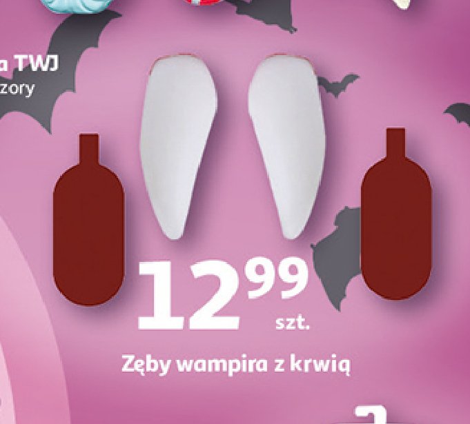 Zęby wampira halloween promocja