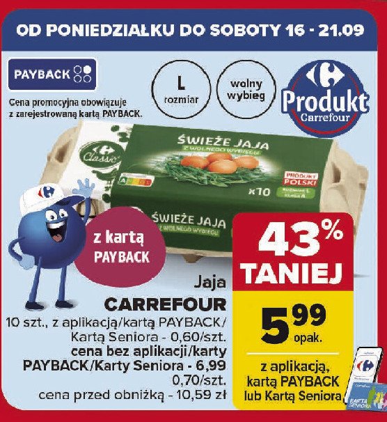 Jaja kl. l Carrefour classic promocja