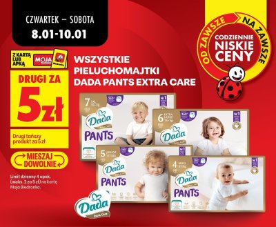 Pieluchomajtki Dada Pants Extra Care rozmiar 6 XL promocja w Biedronka