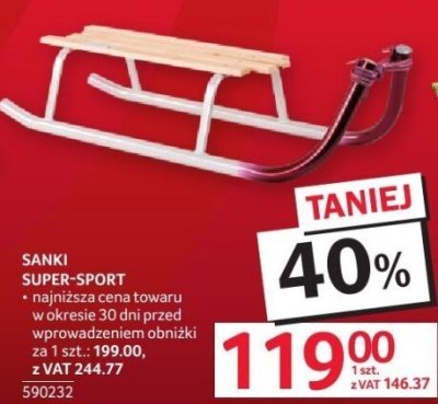 Sanki Super-Sport promocja w Selgros