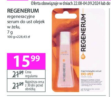 Serum do ust olejek w żelu Regenerum promocja