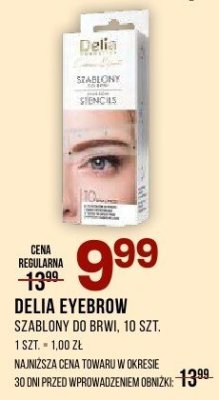 Szablony DELIA EYEBROW do brwi 10szt promocja w Drogerie Natura