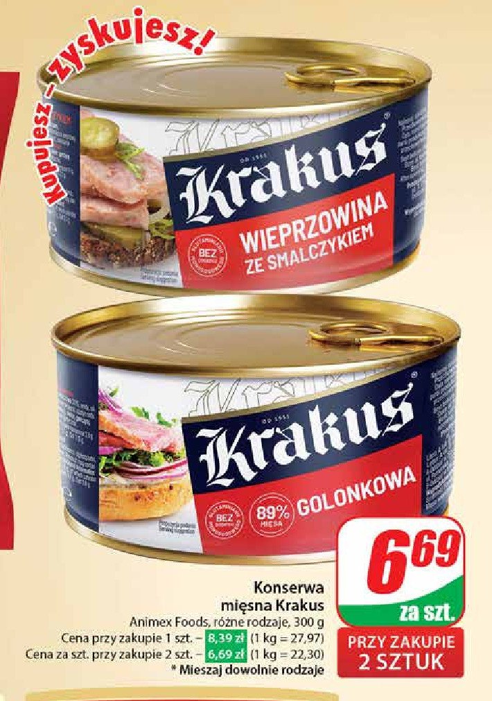 Wieprzowina ze smalczykiem Krakus animex promocja