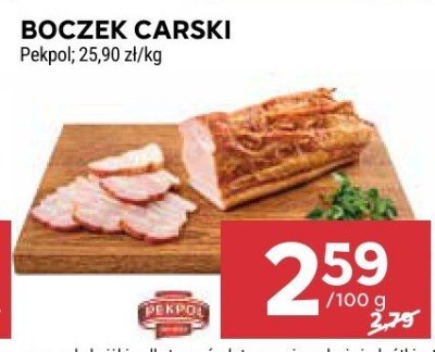 Boczek carski Pekpol promocja w Stokrotka