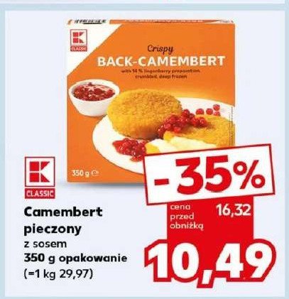 Ser pieczony camembert z sosem K-classic promocja