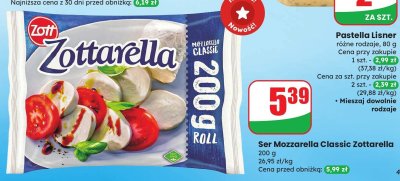 Ser Mozzarella Classic promocja w Dino