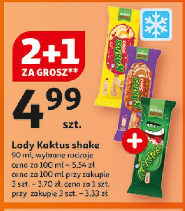 Lody shake mango-marakuja Nestle kaktus promocja