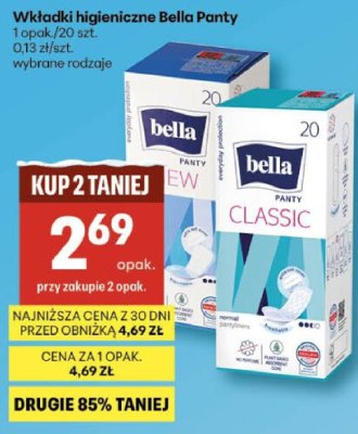 Wkładki higieniczne Bella Panty 1 opak./20 szt. promocja w Delikatesy Centrum