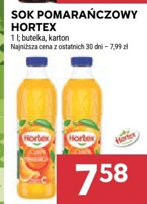 Sok pomarańczowy Hortex promocja w Stokrotka