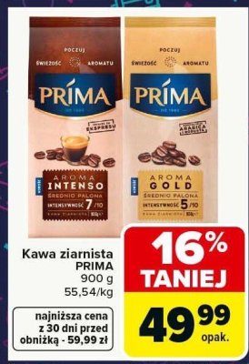 Kawa ziarnista PRIMA Aroma Intenso promocja w Carrefour Market