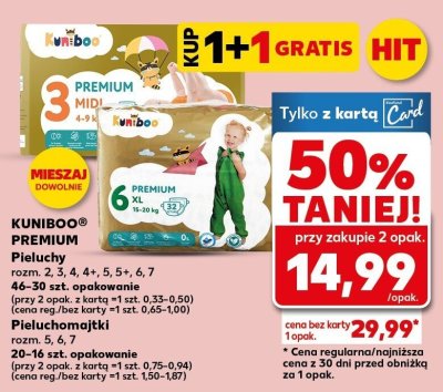 Pieluchy Premium rozm. 2, 3, 4, 4+, 5, 5+, 6, 7 46-30 szt. opakowanie promocja w Kaufland