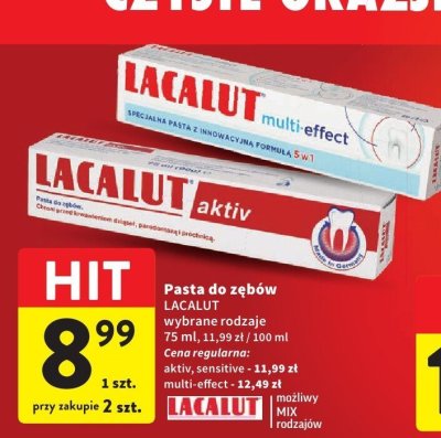 Pasta do zębów Lacalut aktiv promocja w Intermarche