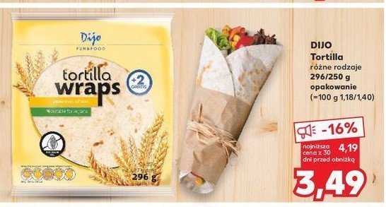 Tortilla pszenna Dijo promocja