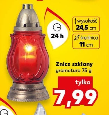 Znicz szklany 200 g promocja w Kaufland