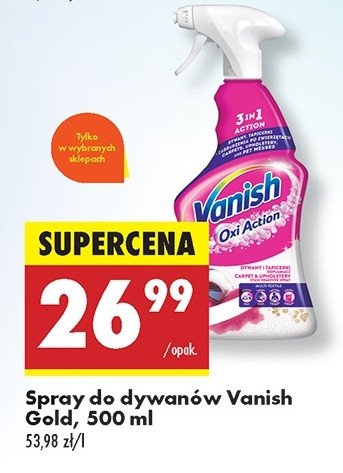 Spray do dywanów i tapicerki Vanish oxi action promocja