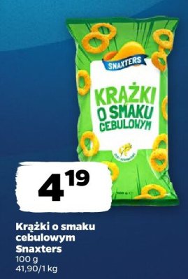 Krążki o smaku cebulowym Snaxters promocja w Netto